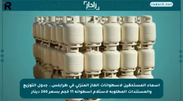 أسماء المستحقين لأسطوانات الغاز المنزلي في طرابلس.. جدول التوزيع والمستندات المطلوبة لاستلام أسطوانة 11 كجم بسعر 240 دينار